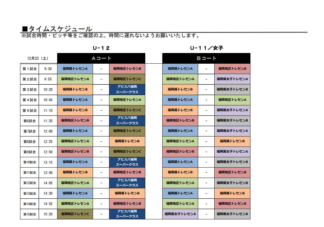 17年 第21回 アビスパ福岡ｊアカデミーu 12フェスティバル 結果情報お待ちしています ジュニアサッカーnews