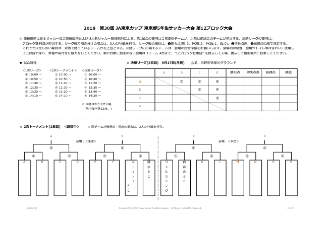 2021年度 Ja東京カップ第33回東京都5年生サッカー大会 第3ブロック 11 6結果掲載 次回11 20 21開催 ジュニアサッカーnews