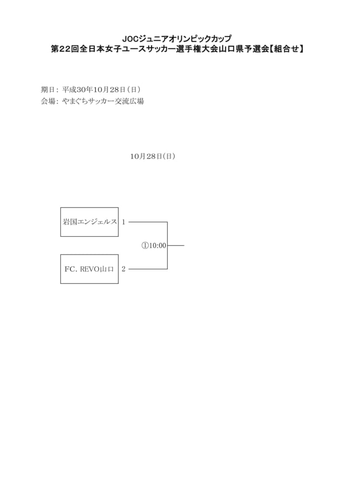 山口少年サッカー応援団 みんなのnews 優勝はfc Revo山口 18第22回全日本女子ユース U 18 サッカー選手権大会山口県予選会