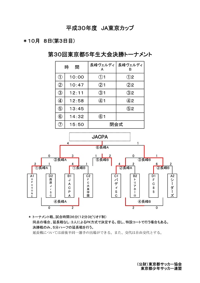 東京少年サッカー応援団 みんなのnews 優勝はjacpa東京 18年度 Ja東京カップ 第30回東京都5年生サッカー大会 中央大会