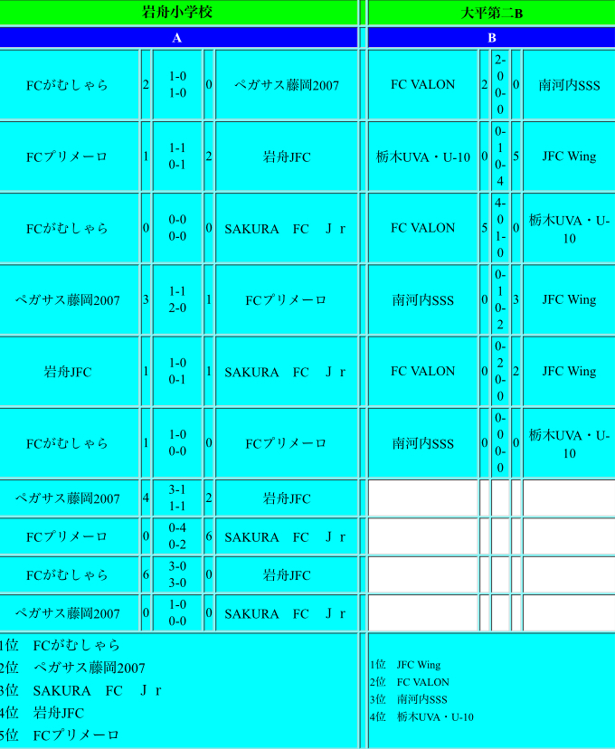 18年度 ニューイヤー下都賀 U 10リーグ大会 Aブロック優勝はfcがむしゃら ジュニアサッカーnews