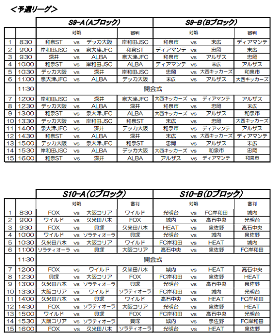 大阪少年サッカー応援団 みんなのnews 2 16 2 17開催 組み合わせ掲載 夢工場杯少年サッカー大会 大阪少年サッカー応援団 みんなのnews 2 16 2 17開催 組み合わせ掲載 夢工場杯少年サッカー大会