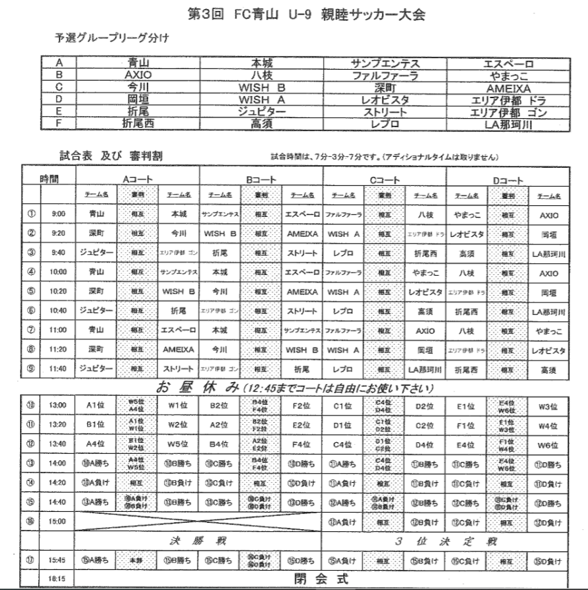 福岡 19第3回fc青山 U 9親睦サッカー大会 結果情報お待ちしています ジュニアサッカーnews 福岡 19第3回fc青山 U 9親睦サッカー大会 結果情報お待ちしています ジュニアサッカーnews