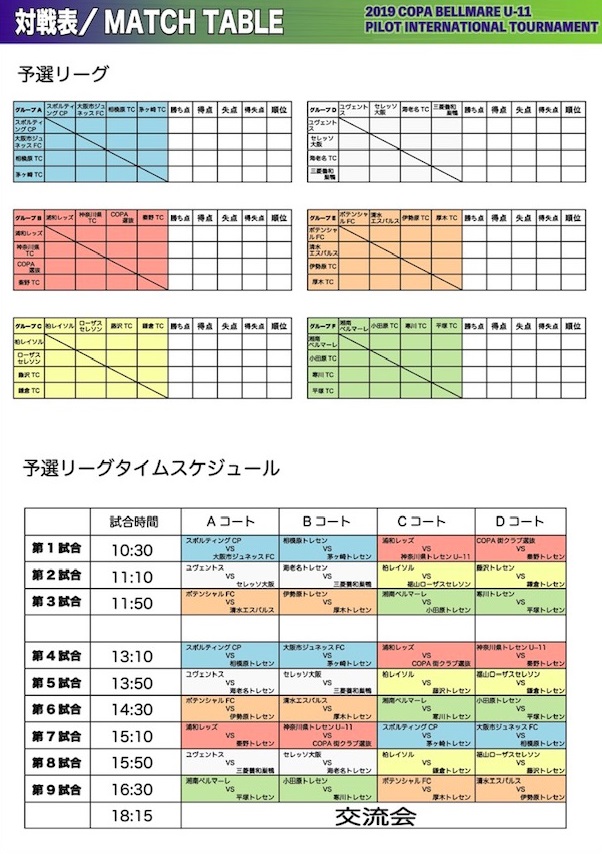 神奈川少年サッカー応援団 みんなのnews 組合せ決定 Copa Bellmare U 11 コパ ベルマーレ 6 22 23開催