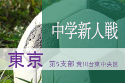 荒川・台東・江東 2019年度 第63回東京都中学校サッカー新人戦 第5支部 荒川台東中央区予選