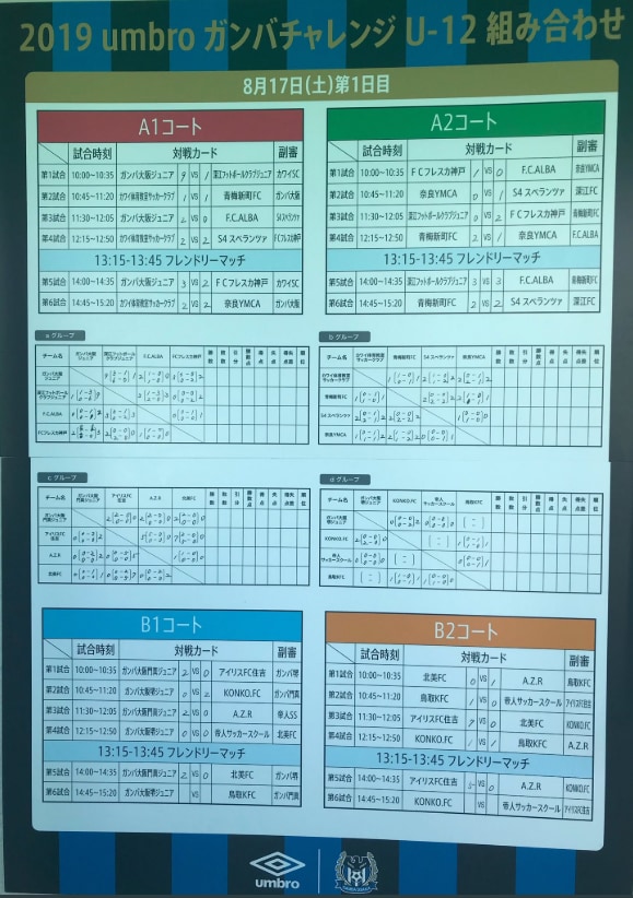 大阪少年サッカー応援団 みんなのnews 19 Umbro ガンバチャレンジu 12 大阪府8月のカップ戦情報 大阪少年サッカー応援団 みんなのnews 19 Umbro ガンバチャレンジu 12 大阪府8月のカップ戦情報