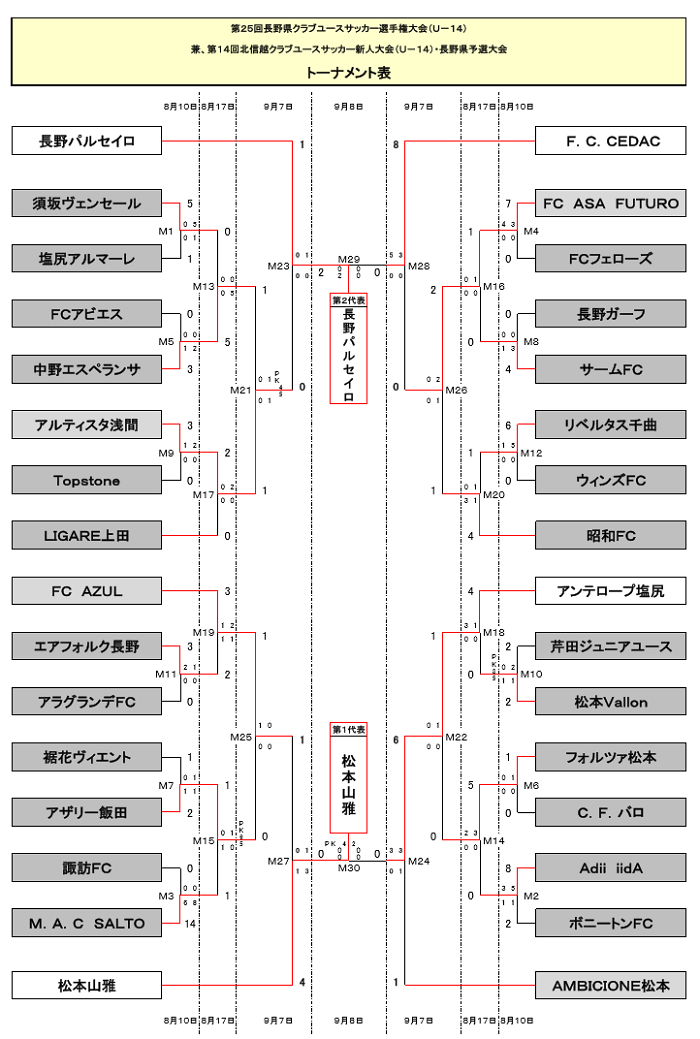 19年度 第25回長野県クラブユースサッカー選手権 U 14 新人大会 優勝は松本山雅fc 最終結果掲載 ジュニアサッカーnews