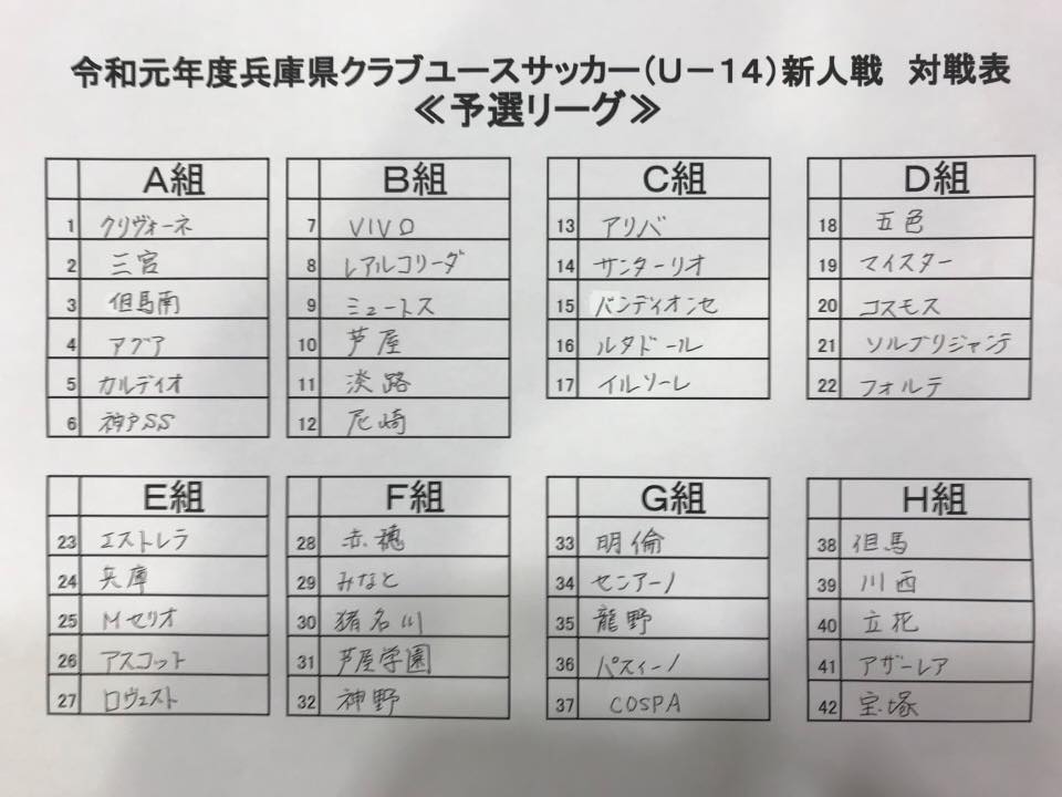 19年度 兵庫県クラブユースサッカー U 14 新人戦 優勝はfcフレスカ神戸 ジュニアサッカーnews