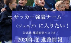 【強豪チーム(ジュニア)に入りたい!】セレクション・練習会情報更新中!公式戦 都道府県ベスト8【2020年度進路情報】