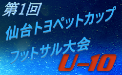 2019年度 第1回仙台トヨペットカップ U-10 フットサル大会(宮城) 優勝はMESSE宮城FC！