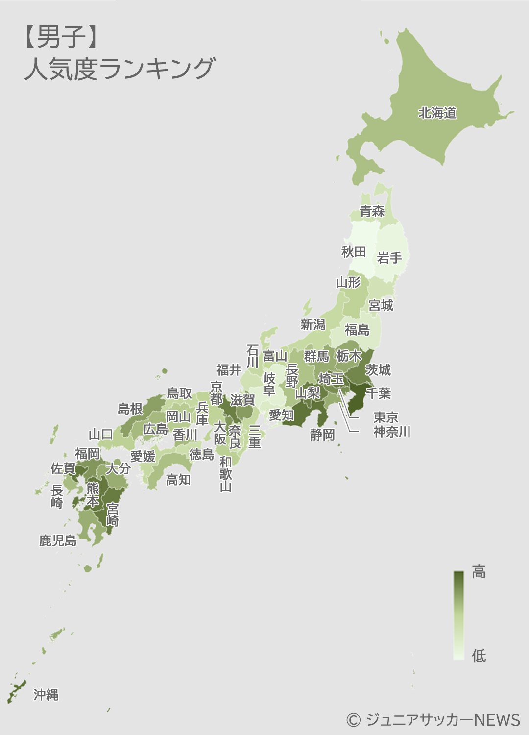 男子編 高校サッカー部でスタメンになるのが一番難しい県は 盛んな県は 人気度は ジュニアサッカーnews