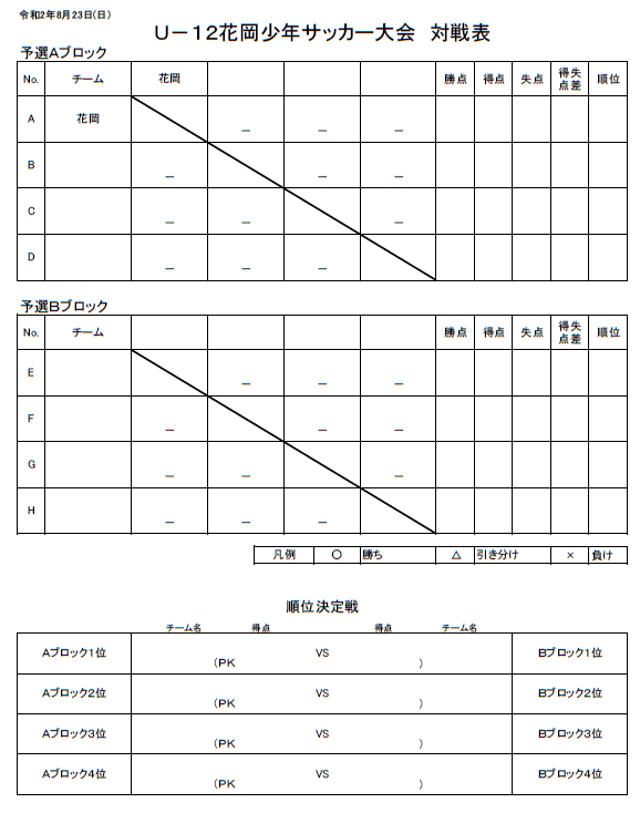 山口県のカップ戦 小さな大会情報まとめ 随時更新 第13回東部u 9サッカーフエステイバル 組合わせ掲載 ジュニアサッカーnews