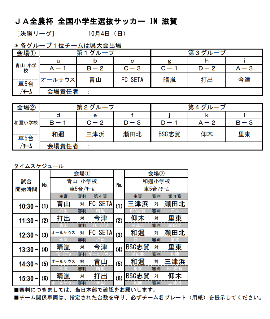 年度 21ja全農杯全国小学生選抜サッカーin滋賀 U 11チビリンピック 湖西ブロック予選 県大会出場4チーム決定 未判明結果情報お待ちしています ジュニアサッカーnews 年度 21ja全農杯全国小学生選抜サッカーin滋賀 U 11チビリンピック 湖西ブロック予選 県大会出場4チーム決定 未判明結果情報お待ちしています ジュニアサッカーnews