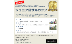 福岡 11/28(土)ザ・フット宇美にてジュニア個サルカップ開催!元フットサル日本代表選手スペシャルレッスン付き!