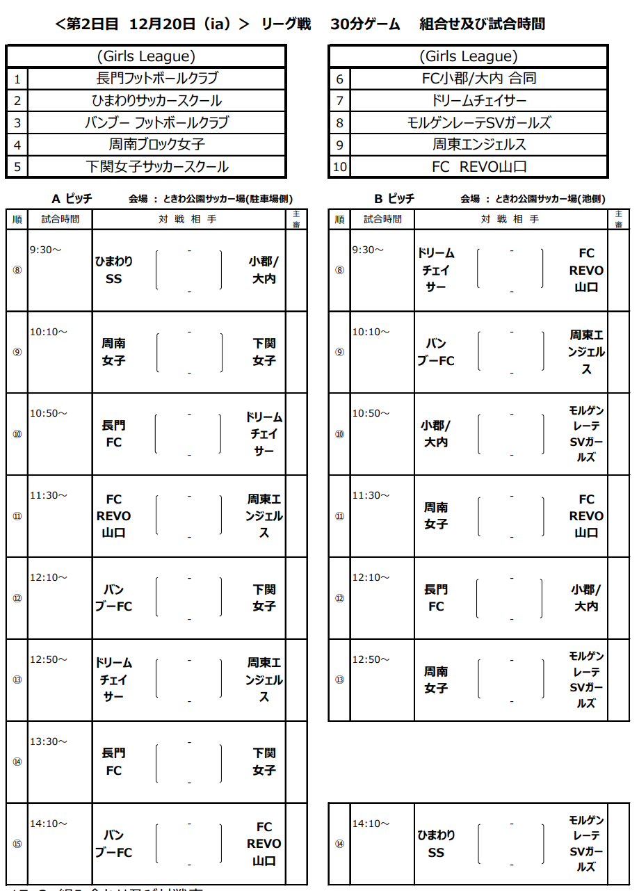 中止 年度 第7回 山口県u 12女子サッカープライマリーリーグ ジュニアサッカーnews 中止 年度 第7回 山口県u 12女子サッカープライマリーリーグ ジュニアサッカーnews