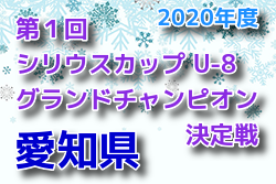 2020年度 第1回 シリウスカップ U-8 グランドチャンピオン決定戦 組合せ掲載！ 1/16開催