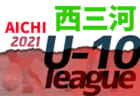 2021年度 名古屋U-10リーグ 後期（愛知）12/19までの結果掲載