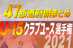 【2021年度 第36回クラブユースサッカー選手権U-15】全国クラブチームの頂点へ！【47都道府県まとめ】全エリア大会の代表チーム掲載