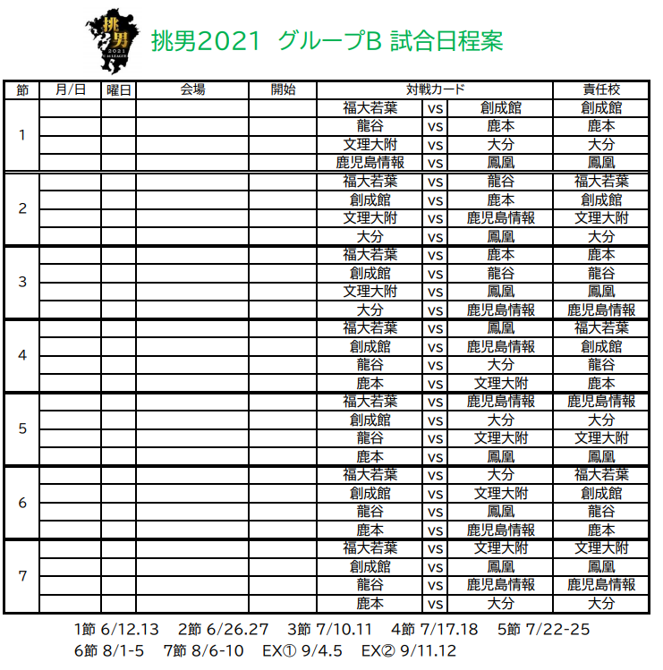 球蹴男児u 16参入リーグ 挑男 チャレダン 21 組合せ掲載 6月開幕 ジュニアサッカーnews