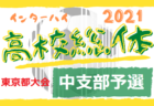 2021年度 高校総体男子の部（インターハイ）東京都大会 東支部予選　代表9校掲載！