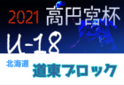 2021年度  高円宮杯JFA U-18サッカーリーグ 北海道 ブロックリーグ道央 7/3,4結果募集！次回日程募集！