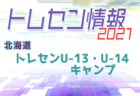 2021年度 北海道フューチャートレセン U-13・U-14キャンプ 10/30,31開催！