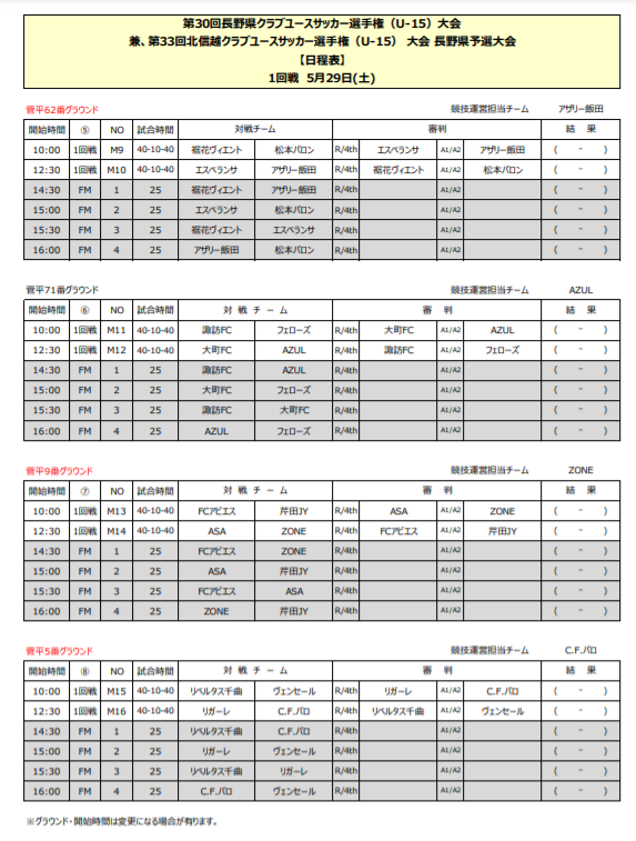 21年度 長野県クラブユースサッカー選手権大会 U 15 優勝はcedac ジュニアサッカーnews