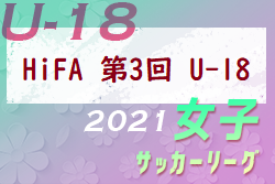 HiFA 第3回U-18女子サッカーリーグ2021 広島県 全結果掲載