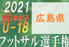 2021年度 JFA第27回全日本U-15フットサル選手権大会広島県大会 優勝は青崎FC！