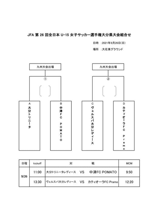 21年度 Kyfa第26回u 15九州女子サッカー選手権大会大分県大会 大分トリニータ ヴェルスパ大分九州大会出場決定 ジュニア サッカーnews 21年度 Kyfa第26回u 15九州女子サッカー選手権大会大分県大会 大分トリニータ ヴェルスパ大分九州大会出場決定 ジュニア サッカーnews
