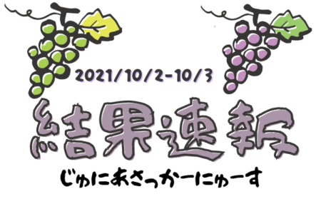 全国注目大会 10月2日～10月3日 主要大会一覧