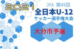 2021年度 JFA第45回全日本U-12 サッカー選手権 大分地区予選 県大会出場チーム決定！