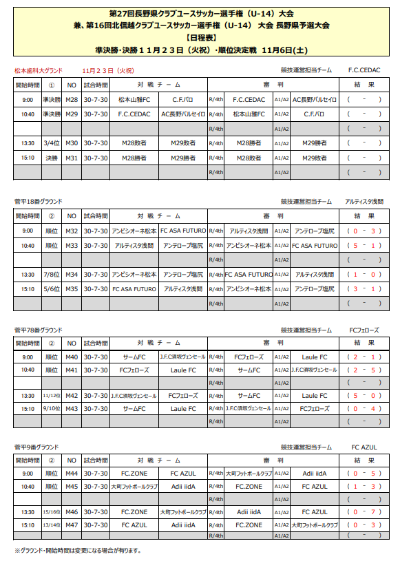 21年度 第27回長野県クラブユースサッカー選手権 U 14 新人戦 2連覇fc Cedac ジュニアサッカーnews