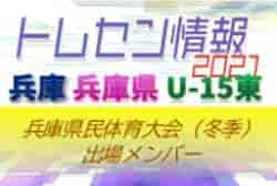 【メンバー掲載】2021年度 兵庫県民体育大会サッカー競技（冬季）U-15兵庫県トレセン（東）公式パンフレット掲載選手