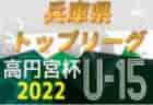 高円宮杯 JFA U-15サッカーリーグ2022兵庫県トップリーグ 7/2,3全結果！次戦は7/9,10 たくさんの情報提供ありがとうございます！