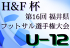 【大会中止】2021年度 H&F杯第16回福井県フットサル選手権大会U-11
