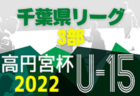 高円宮杯JFA U-15サッカーリーグ2022千葉1部・2部　1部リーグ   5/28,29結果速報！
