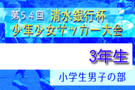 2021年度 第54回清水銀行杯少年少女サッカー大会 小学3年生男子の部（静岡）優勝は高部JFC！