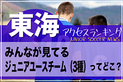 独自調査【東海】みんなが見てるジュニアユースチーム（3種）ってどこ？県別チームアクセスランキング【2023年1月～6月】