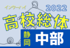 2022年度 静岡県高校総体サッカー競技 インターハイ 西部地区大会 優勝は浜名高校！県大会出場10チーム決定！