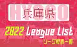 2022年度 兵庫県リーグ戦表一覧