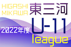 2022年度 東三河U-11リーグ（愛知） 1部優勝はジョイアFC！2部A･2部Bの結果情報お待ちしています！