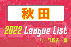 2022年度 秋田県リーグ戦表一覧