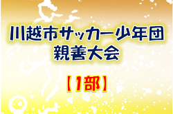 2021年度 川越市サッカー少年団親善大会【1部】（埼玉県）優勝はダイナモ川越FC(A)！