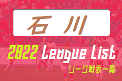 2022年度 石川県リーグ戦表一覧