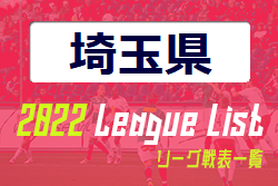 2022年度 埼玉県リーグ戦表一覧