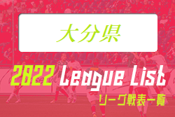 2022年度 大分県リーグ戦表一覧