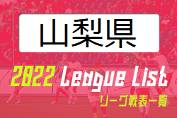 2022年度 山梨県リーグ戦表一覧