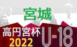 2022年度 高円宮杯JFA U-18サッカーリーグ宮城（Mリーグ）7/2,3結果掲載！ 次回7/9