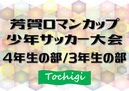 2021年度 芳賀ロマンカップ 4年生の部･3年生の部 (栃木県) 3/26,27結果判明分掲載！結果情報をお待ちしています！